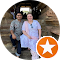 a man and woman sitting on stairs