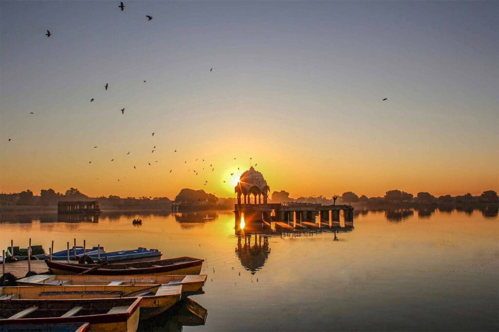 Jaisalmer City Gadisar Lake Evening View.